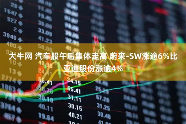 大牛网 汽车股午后集体走高 蔚来-SW涨逾6%比亚迪股份涨逾4%